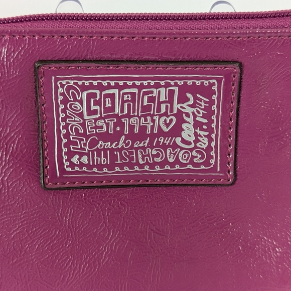 Coach Poppy Purple Wristlet Bag EST 1941 With Hang Tag EUC - Picture 2 of 7
